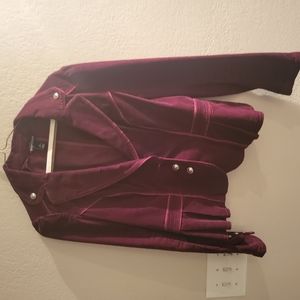 Courderoy Burgandy Tailored White House/ Black Market Jacket - 8